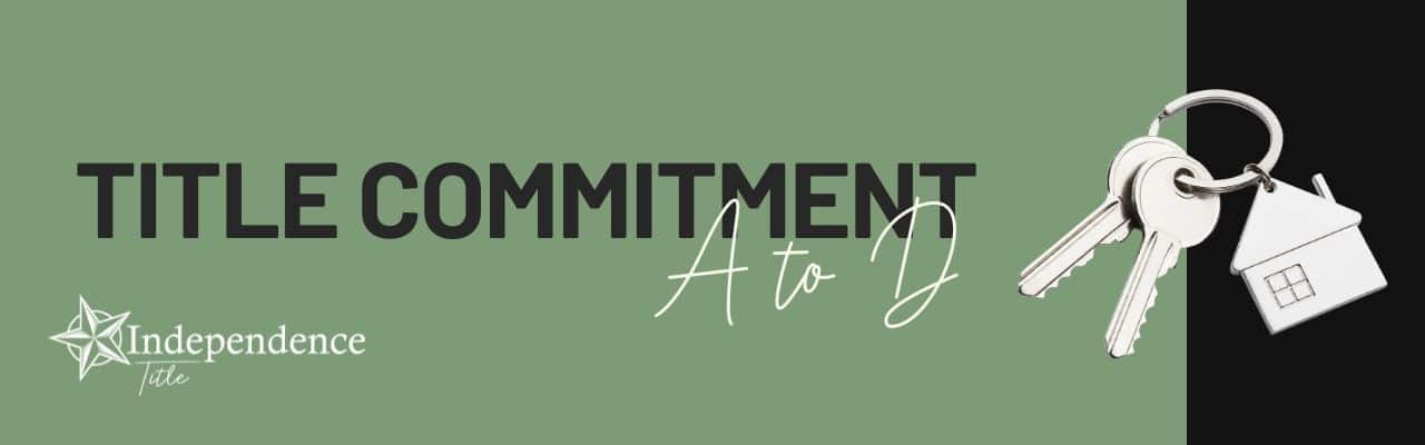 Title Commitment A to D