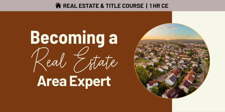 Becoming a Real Estate area expert