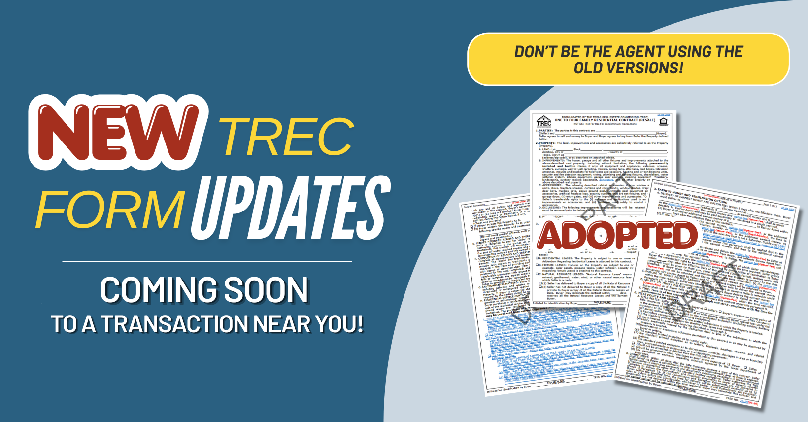 TREC Contract Updates 2026: What Texas Real Estate Agents Need to Know