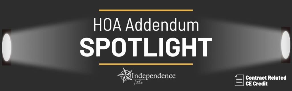 HOA Addendum Spotlight