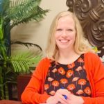 Adrienne DuBos at the closing table in the Plano Independence Title Office